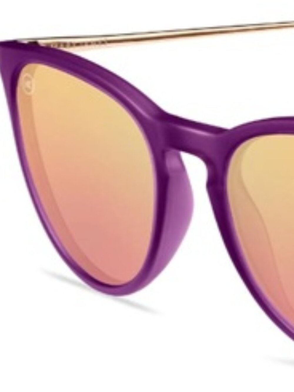 Knockaround Women's Mary Janes Velvet Royale/Rose Gold Polarized Sunglasses, New